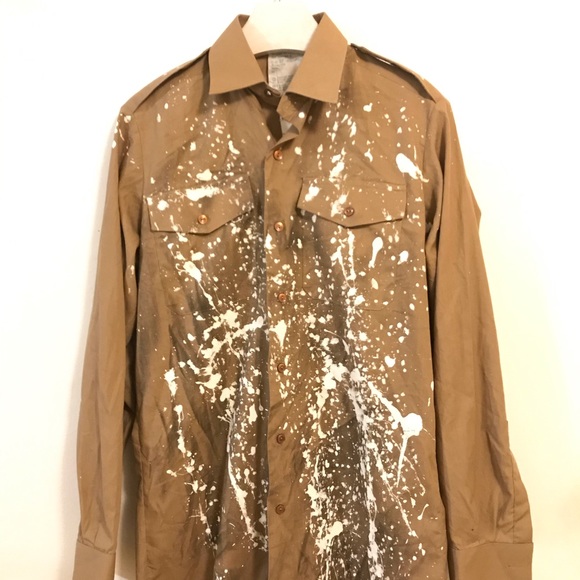 Urban Renewal Vintage Paint Splattered Work Shirt - Picture 2 of 8